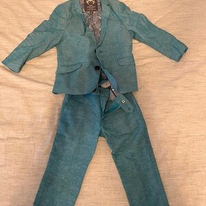 Boys Teal Blazer and Pants Set